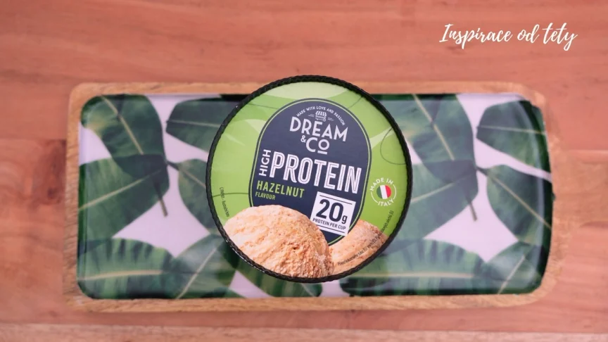 Proteinová zmrzlina, pohled na víčko zmrzliny.
